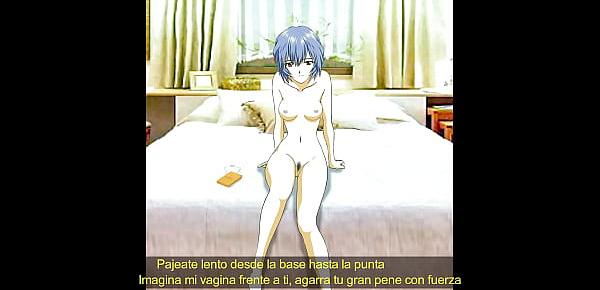  JOI Español hentai, Rei Ayanami Evangelion, Instrucciones para masturbarse